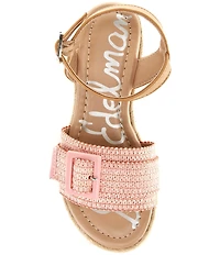 Sam Edelman Girls' Lucia Buckle Ankle Strap Espadrille Wedge Sandals (Toddler)