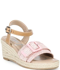 Sam Edelman Girls' Lucia Buckle Ankle Strap Espadrille Wedge Sandals (Youth)