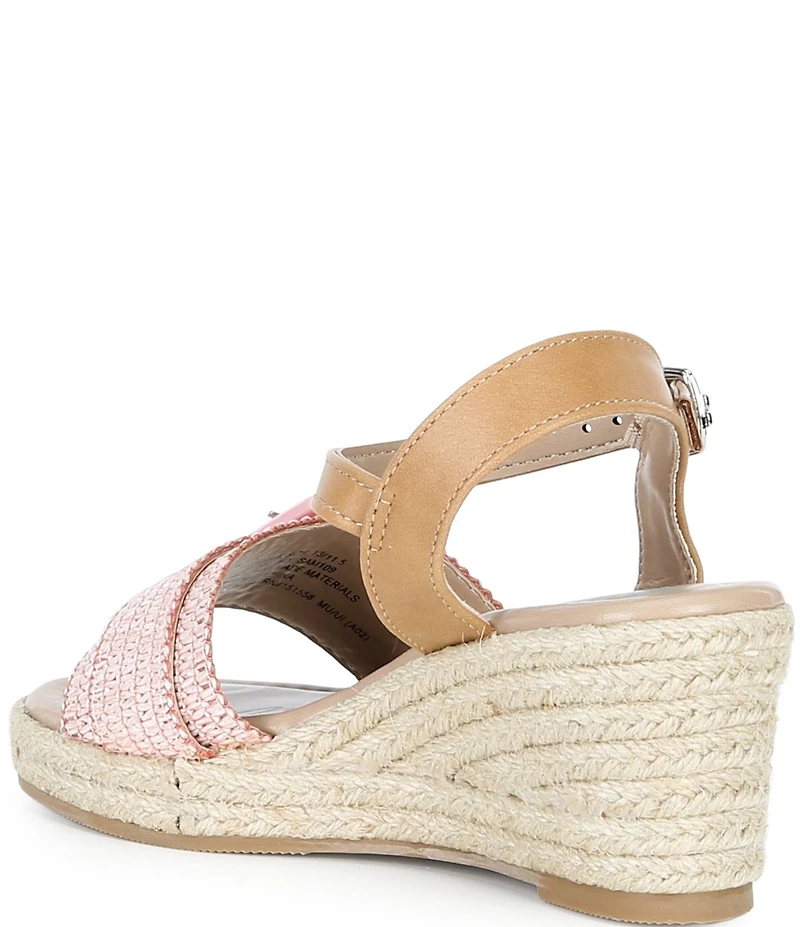 Sam Edelman Girls' Lucia Buckle Ankle Strap Espadrille Wedge Sandals (Youth)