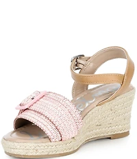 Sam Edelman Girls' Lucia Buckle Ankle Strap Espadrille Wedge Sandals (Youth)