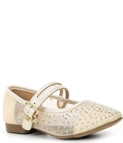 Sam Edelman Girls' Maeve Fade Rhinestone Mesh Mary Jane Flats (Youth)