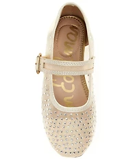 Sam Edelman Girls' Maeve Fade Rhinestone Mesh Mary Jane Flats (Youth)