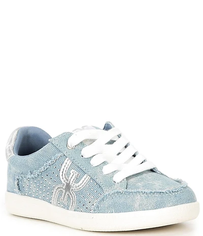 Sam Edelman Girls' Tenny Josi Rhinestone Denim Logo Detail Sneakers (Toddler)