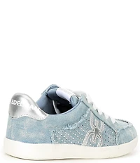 Sam Edelman Girls' Tenny Josi Rhinestone Denim Logo Detail Sneakers (Youth)