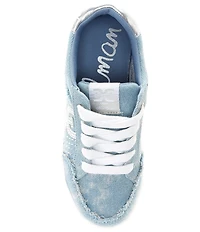 Sam Edelman Girls' Tenny Josi Rhinestone Denim Logo Detail Sneakers (Youth)