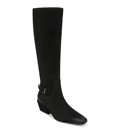 Sam Edelman Haisley Suede Buckle Strap Snip Toe Tall Boots