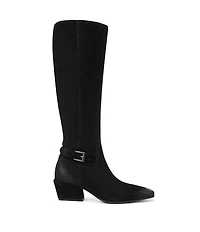 Sam Edelman Haisley Suede Buckle Strap Snip Toe Tall Boots