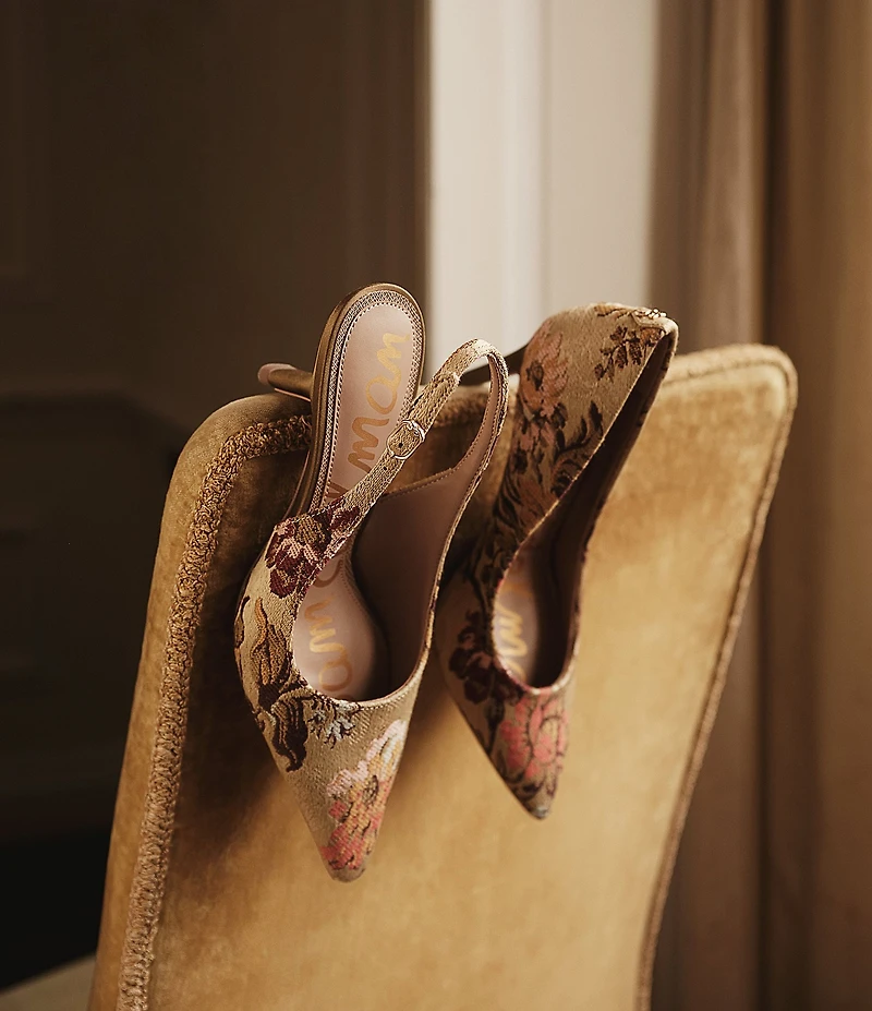 Sam Edelman Hazel Floral Fabric Pointed Toe Pumps
