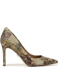 Sam Edelman Hazel Floral Leather Pointed Toe Pumps