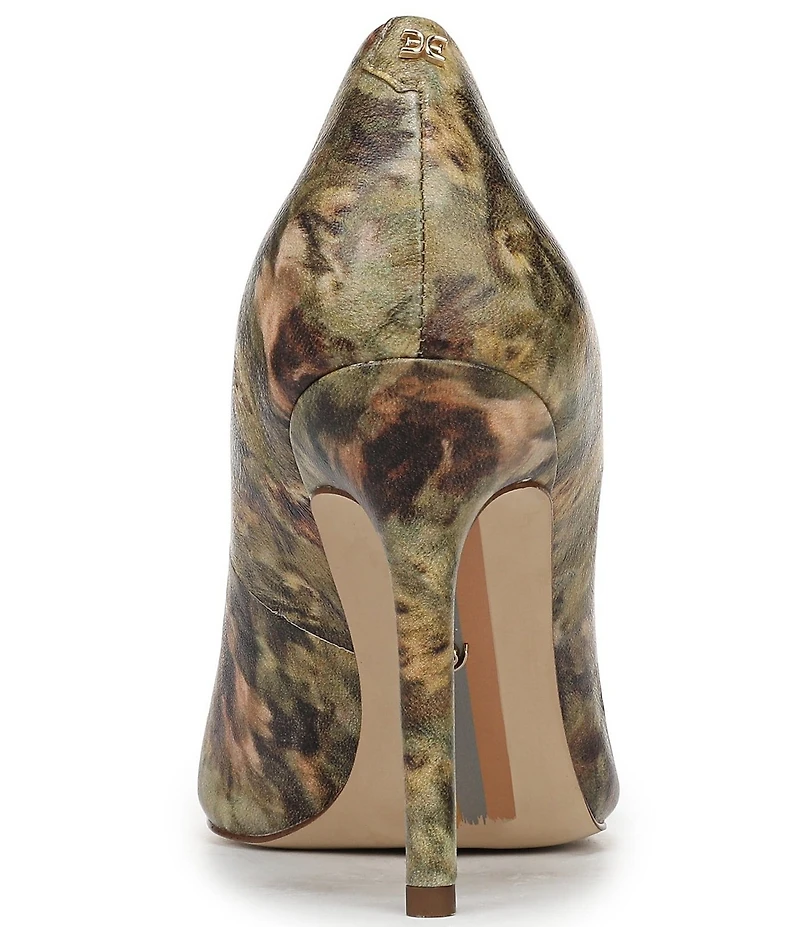 Sam Edelman Hazel Floral Leather Pointed Toe Pumps