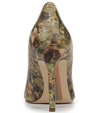 Sam Edelman Hazel Floral Leather Pointed Toe Pumps