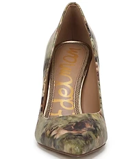 Sam Edelman Hazel Floral Leather Pointed Toe Pumps