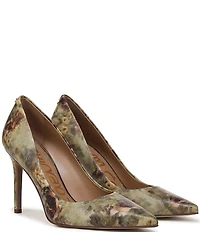 Sam Edelman Hazel Floral Leather Pointed Toe Pumps