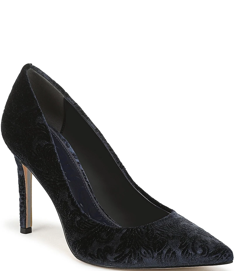 Sam Edelman Hazel Jacquard Velvet Pointed Toe Pumps