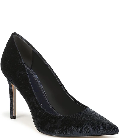 Sam Edelman Hazel Jacquard Velvet Pointed Toe Pumps