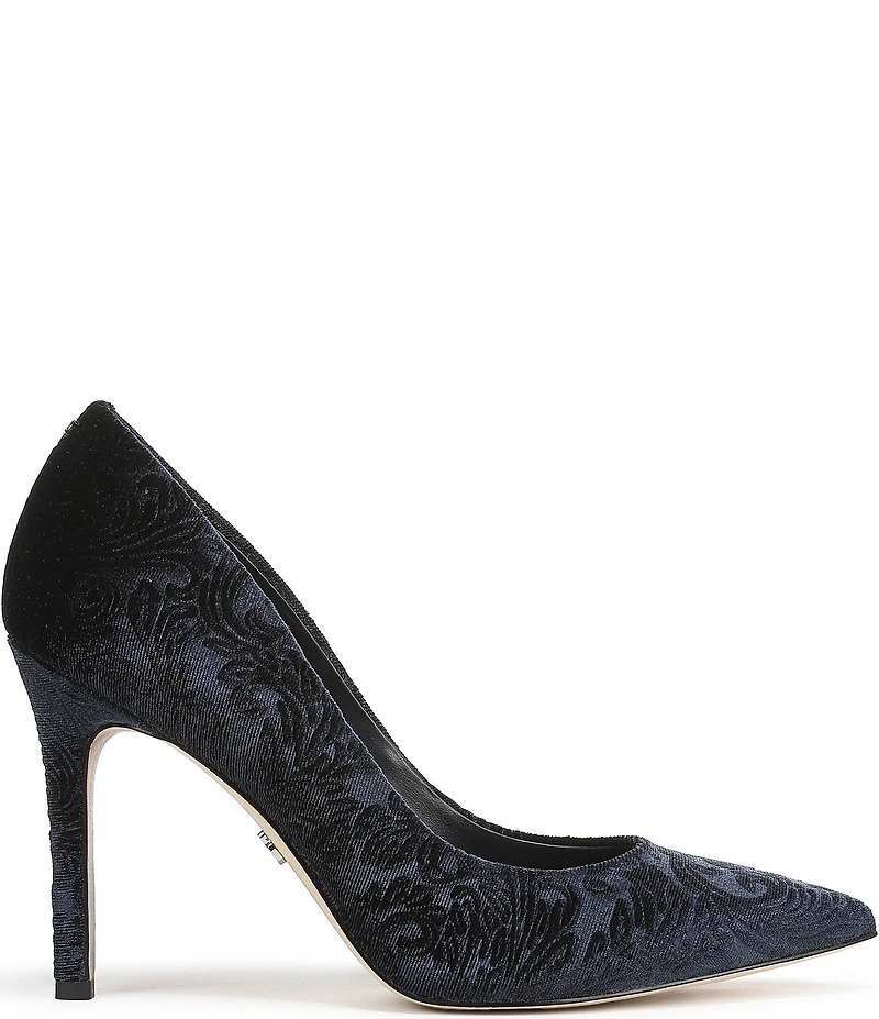 Sam Edelman Hazel Jacquard Velvet Pointed Toe Pumps