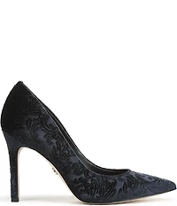 Sam Edelman Hazel Jacquard Velvet Pointed Toe Pumps