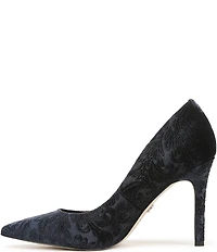 Sam Edelman Hazel Jacquard Velvet Pointed Toe Pumps