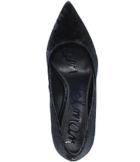 Sam Edelman Hazel Jacquard Velvet Pointed Toe Pumps