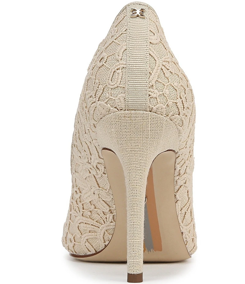 Sam Edelman Hazel Orchid Lace Pointed Toe Pumps