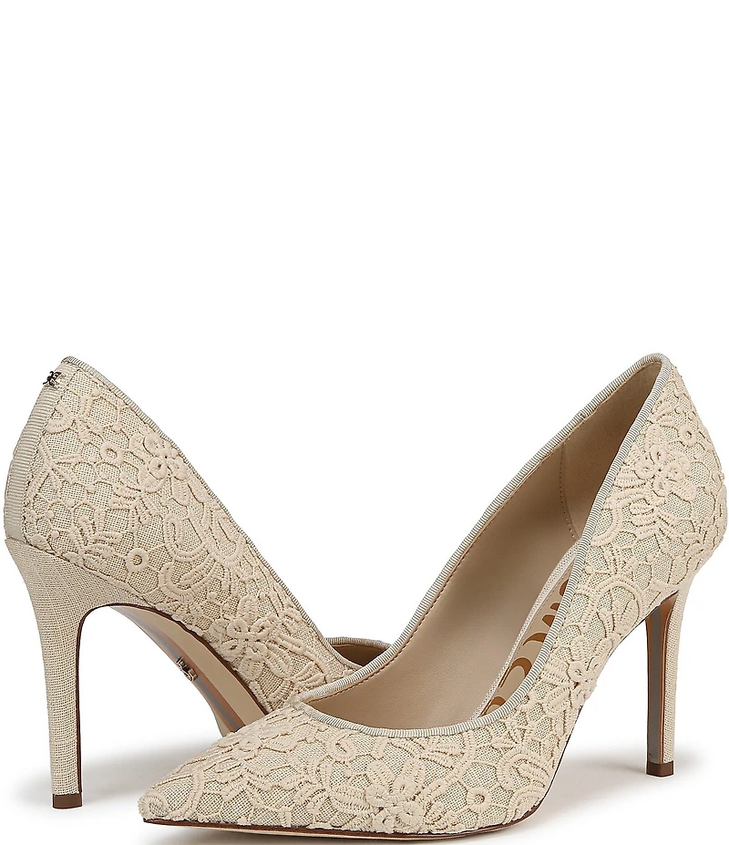 Sam Edelman Hazel Orchid Lace Pointed Toe Pumps