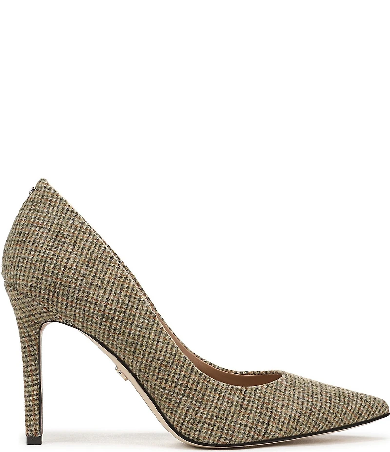 Sam Edelman Hazel Plaid Fabric Pointed Toe Pumps