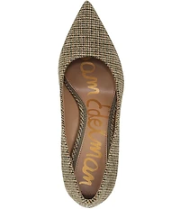Sam Edelman Hazel Plaid Fabric Pointed Toe Pumps
