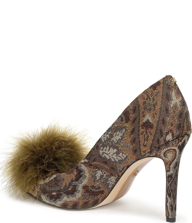 Sam Edelman Hazel Plush Floral Fabric Pointed Toe Pumps