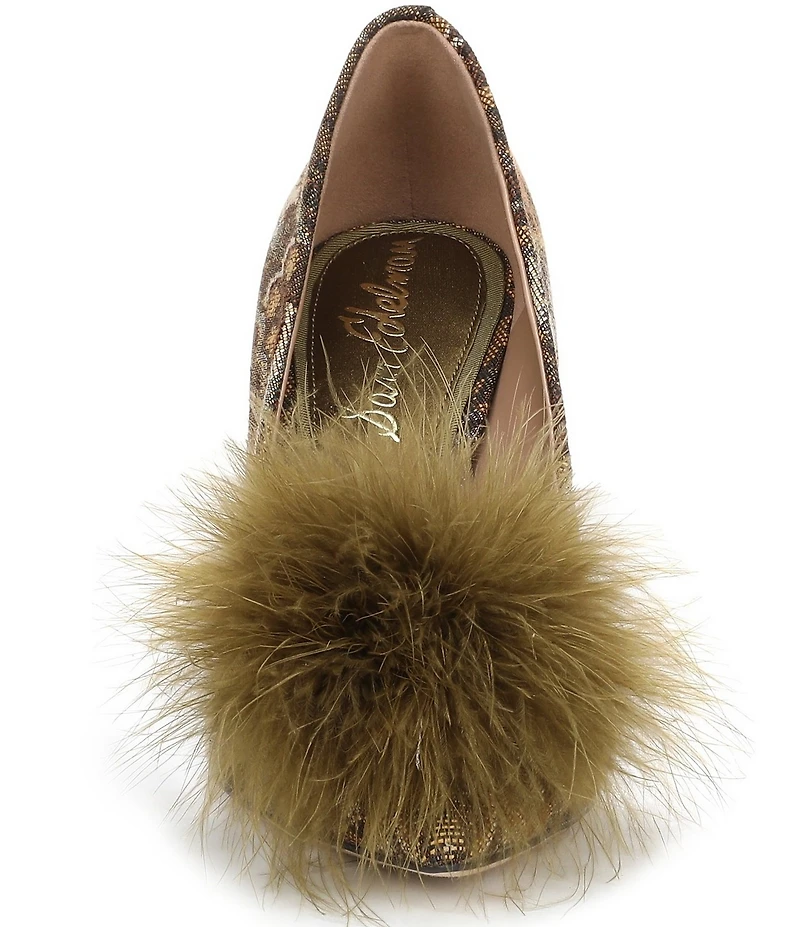 Sam Edelman Hazel Plush Floral Fabric Pointed Toe Pumps