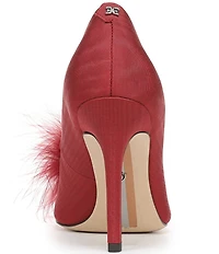 Sam Edelman Hazel Plush Silk Fabric Pointed Toe Pumps