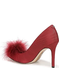 Sam Edelman Hazel Plush Silk Fabric Pointed Toe Pumps