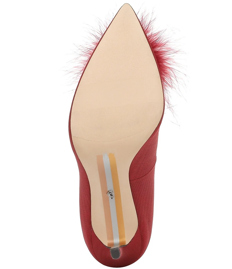 Sam Edelman Hazel Plush Silk Fabric Pointed Toe Pumps