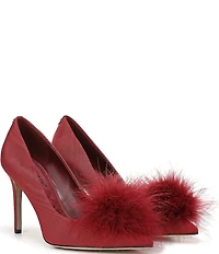 Sam Edelman Hazel Plush Silk Fabric Pointed Toe Pumps