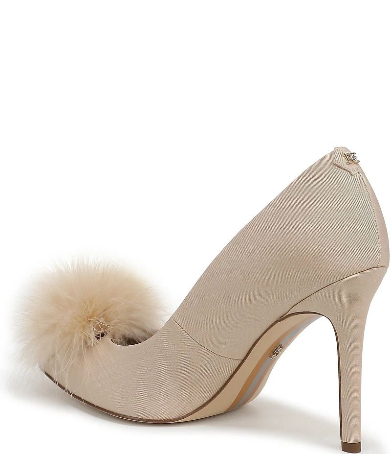 Sam Edelman Hazel Plush Silk Fabric Pointed Toe Pumps