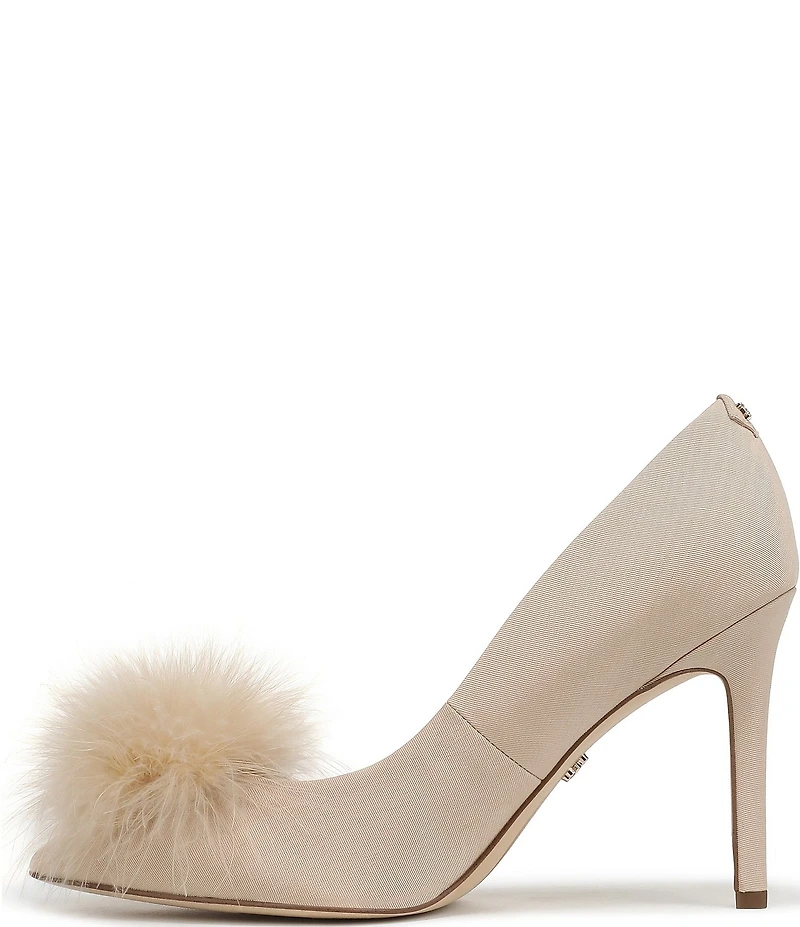 Sam Edelman Hazel Plush Silk Fabric Pointed Toe Pumps