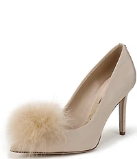 Sam Edelman Hazel Plush Silk Fabric Pointed Toe Pumps