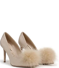 Sam Edelman Hazel Plush Silk Fabric Pointed Toe Pumps