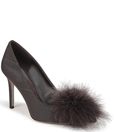 Sam Edelman Hazel Plush Silk Fabric Pointed Toe Pumps