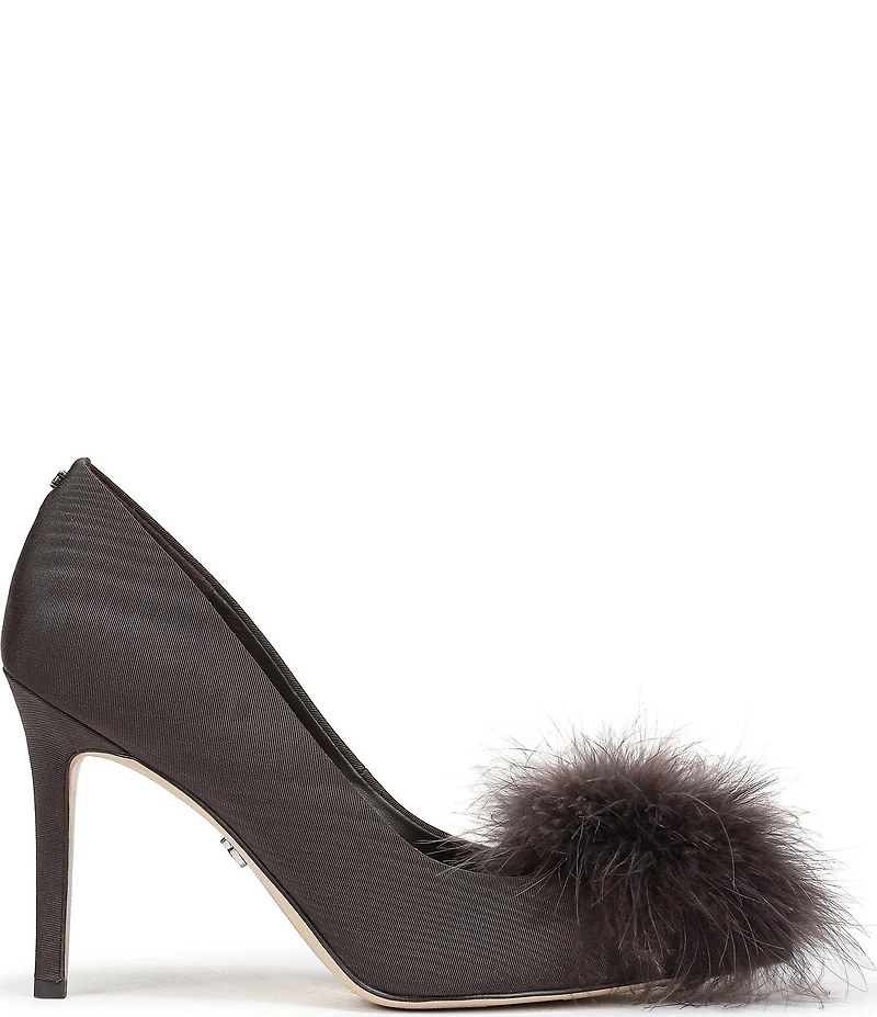 Sam Edelman Hazel Plush Silk Fabric Pointed Toe Pumps