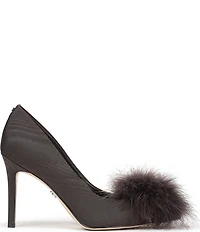Sam Edelman Hazel Plush Silk Fabric Pointed Toe Pumps