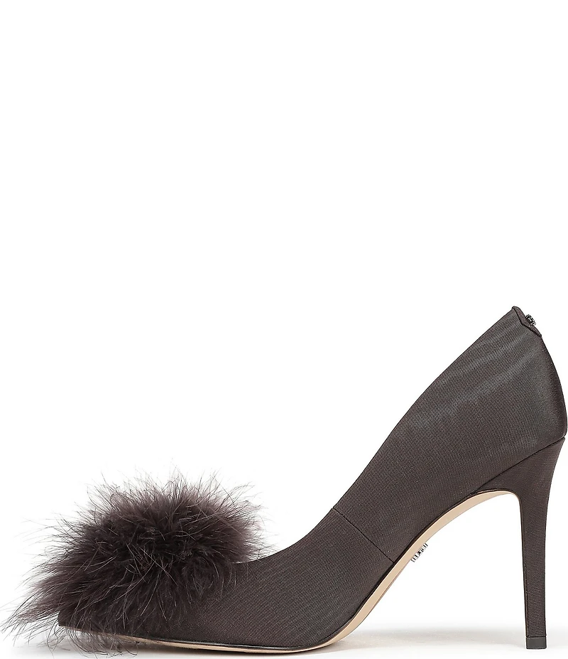 Sam Edelman Hazel Plush Silk Fabric Pointed Toe Pumps