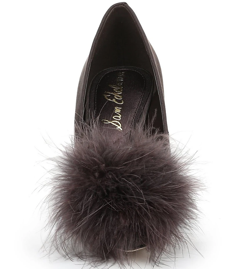 Sam Edelman Hazel Plush Silk Fabric Pointed Toe Pumps