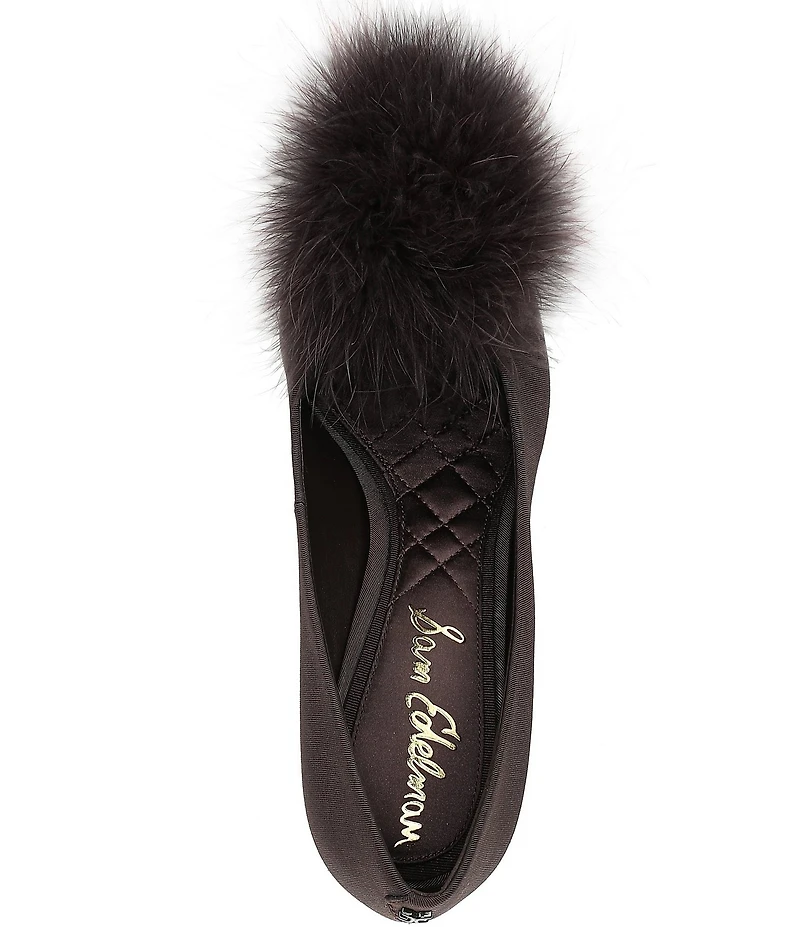 Sam Edelman Hazel Plush Silk Fabric Pointed Toe Pumps