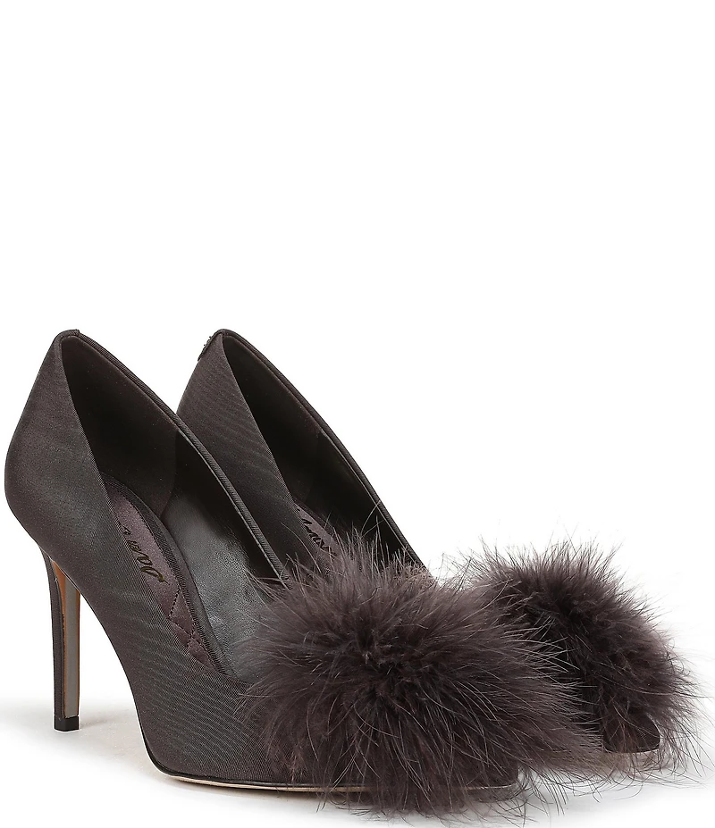 Sam Edelman Hazel Plush Silk Fabric Pointed Toe Pumps