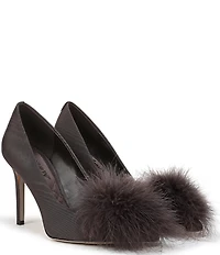 Sam Edelman Hazel Plush Silk Fabric Pointed Toe Pumps