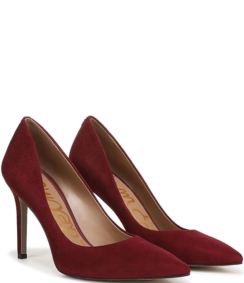 Sam Edelman Hazel Suede Pointed Toe Stiletto Pumps