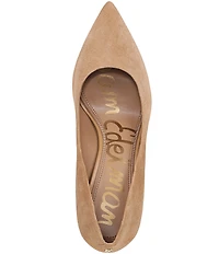 Sam Edelman Hazel Suede Pointed Toe Stiletto Pumps