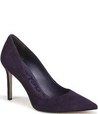 Sam Edelman Hazel Suede Pointed Toe Stiletto Pumps