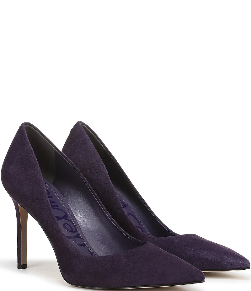 Sam Edelman Hazel Suede Pointed Toe Stiletto Pumps