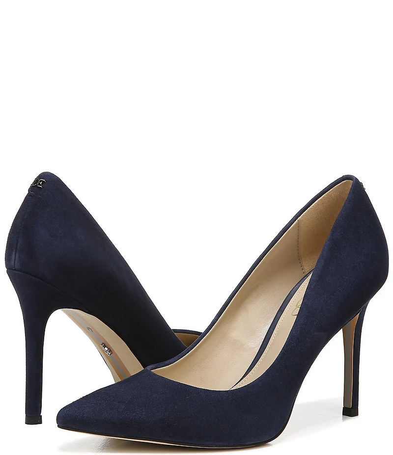 Sam Edelman Hazel Suede Pointed Toe Stiletto Pumps